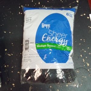 L'EGGS SHEER ENERGY BLACK 17 SIZE Q